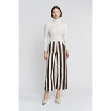 Super High Stripe Cropped Wide Leg