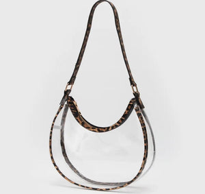 Clear and Cheetah Hobo Bag