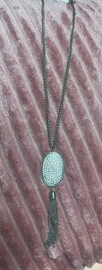 Bling Concho Tassel Necklace