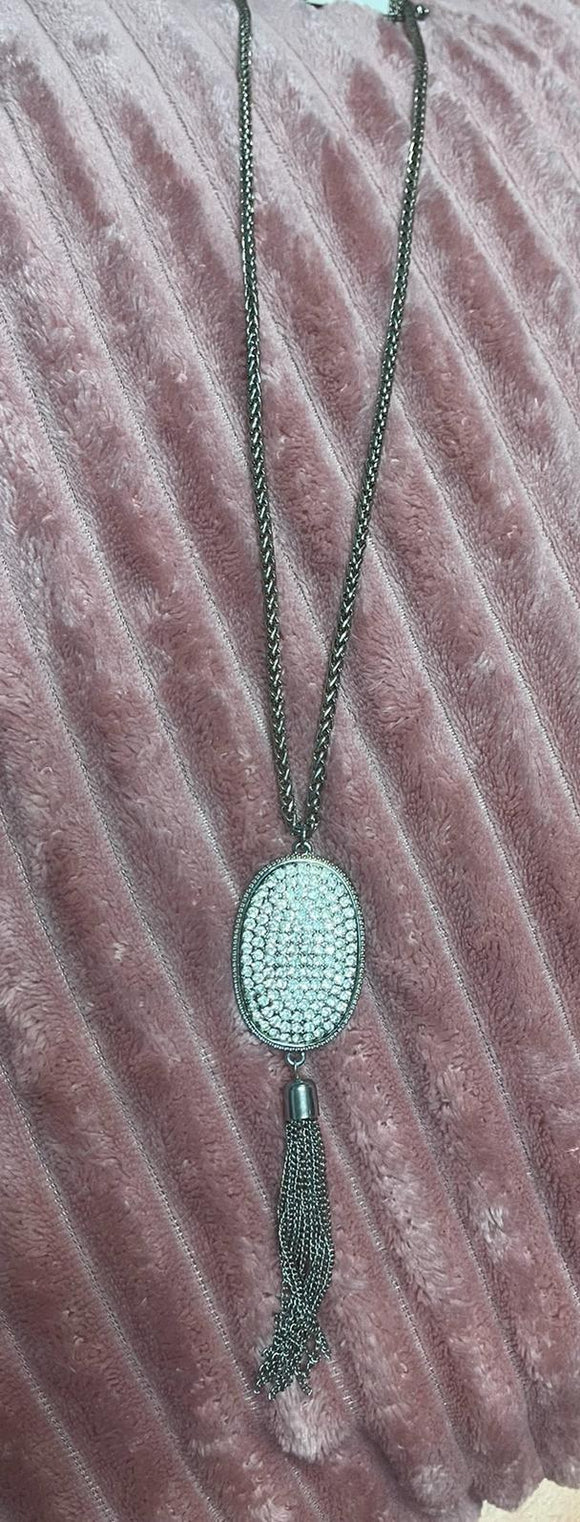 Bling Concho Tassel Necklace