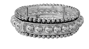 Silver Stretch Bangle Bracelet