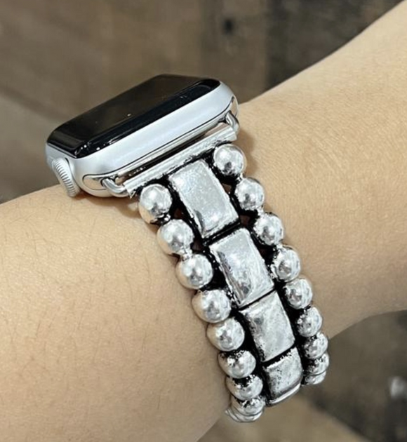 Silver Apple Watch Band