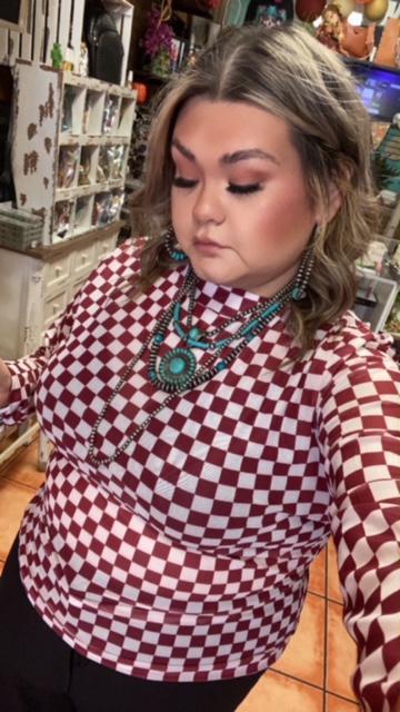 Maroon Pep Rally Mesh Top