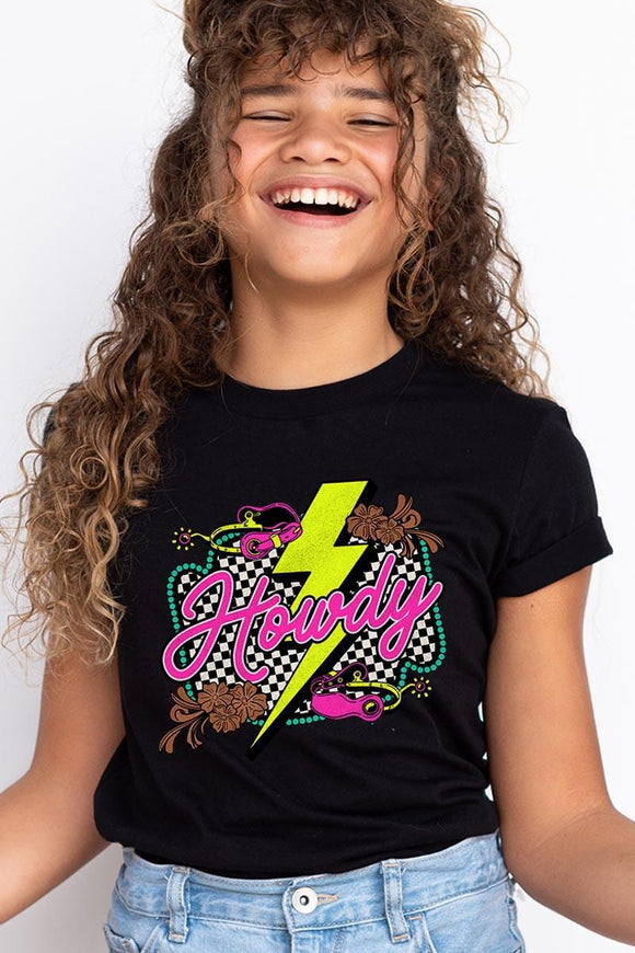 Howdy Thunder Western Kids Graphic T Shirts