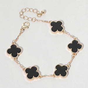 BLACK FLOWER BRACELET