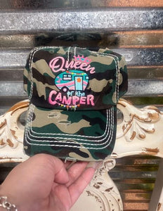 Camo "queen of the camper" Cap