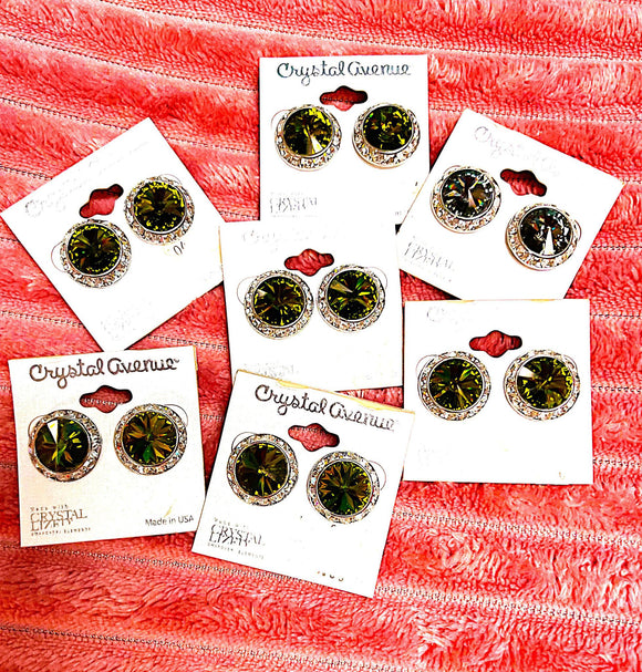 Olive Green Studs