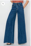 High Rise Wide Palazzo Risen Jeans