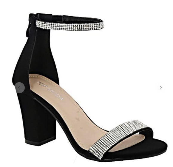 Black Ankle Strap Heels
