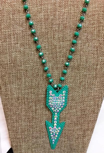 Mint Arrow Necklace