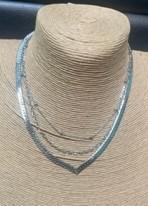 silver trio necklace