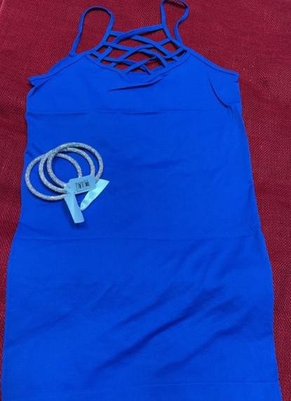 Royal Blue Criss Cross Tank