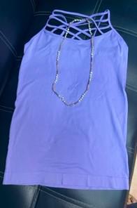 purple criss cross tank