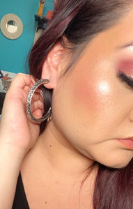 Silver Burnish Hoops
