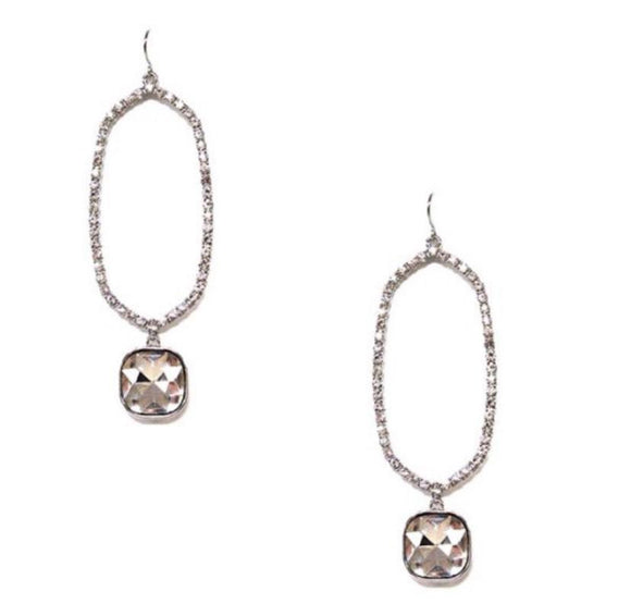 Gold Clear Earrings