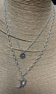 boot silver necklace