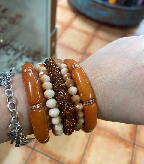 Topaz Stack beaded Bracelets