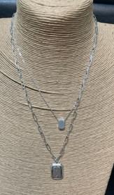 hammered silver necklace
