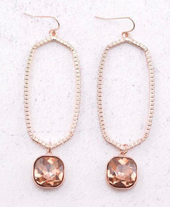 Rose Square Earrings