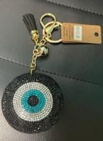 black evil eye keychain