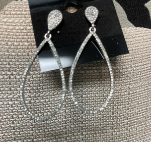 Silver Clear Earrings