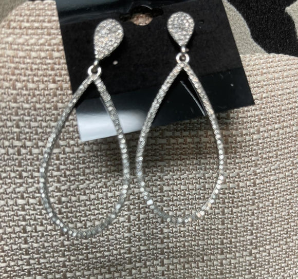 Silver Clear Earrings