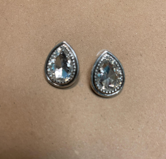 CLEAR STUD EARRINGS