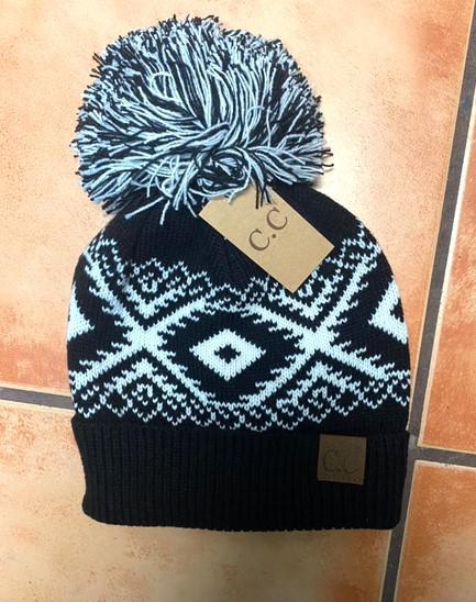 Black Aztec Beanie