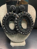 black beaded earring