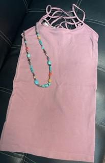 mauve criss cross tank