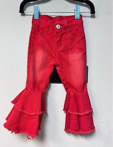 Kids red Flare Pants