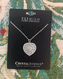 Silver Clear Heart Necklace