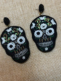 SKULL BLACK EARRINGS