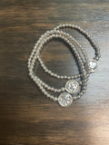 SILVER BEADED BRACELET