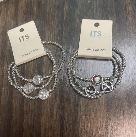 SILVER BEADED BRACELET