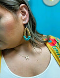 Wooden Carved Earrings