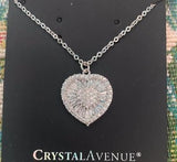 Silver Clear Heart Necklace