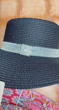 Black Hat W/ Silver Rhinestones