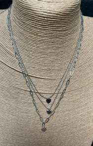 trio heart necklace