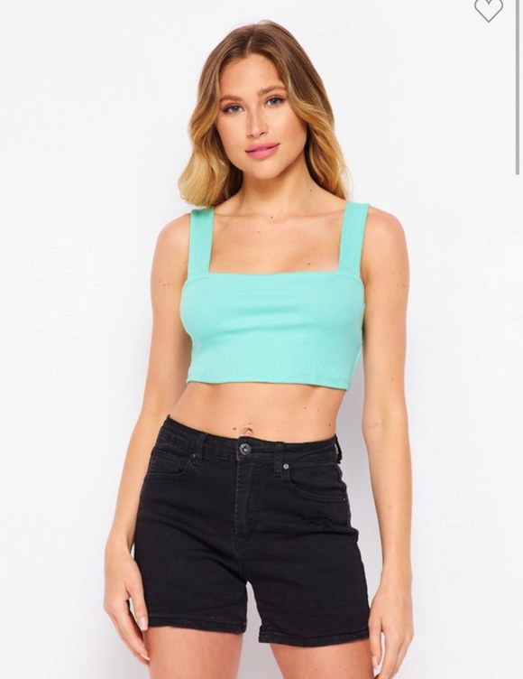MINT GREEN CROPPED BRA