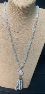 moonstone tassel necklace