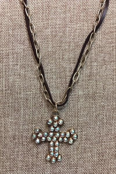 AB Bronze Cross Necklace
