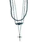 Triple Layer Cross Necklace