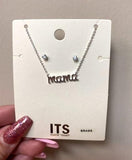 Gold and Silver "Mama" Necklace Set