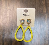 Neon Beaded Earrings