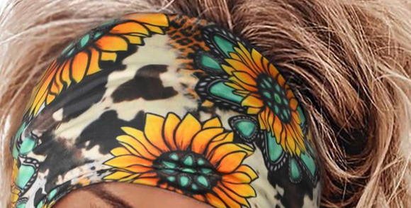 Sunflower Turquoise Headband